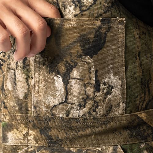 Realtree Men's Insulated Flex Duck Bibs XL - Realtree APX Hunting Overalls