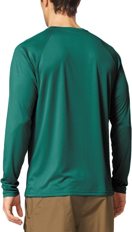 Baleaf Men's UV Protection Shirt - SPF UPF 50+ Long Sleeve Rash Guard for Fishing & Running - Quick Dry Lightweight