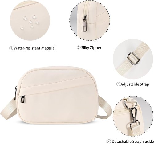 GOEWY Small Crossbody Bag - Stylish Fanny Pack with Adjustable Strap for Travel & Everyday Use