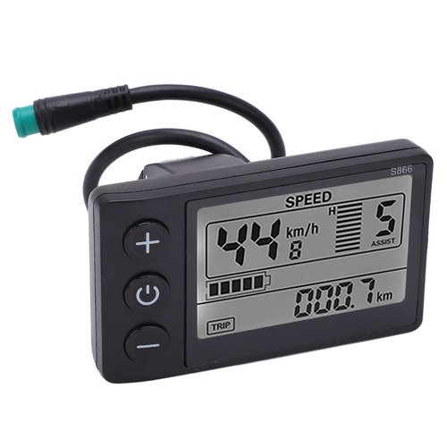 Bicycle Speedometer, IP65 Backlight LCD Bike Speed Display Meter Bicycle Computer for 22.2mm/0.9in Handlebars