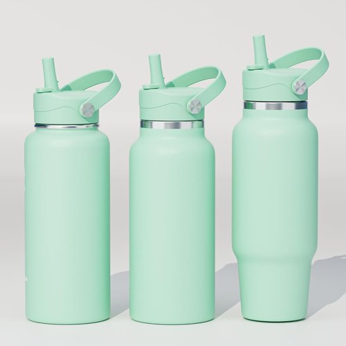 Hydro Flask Straw Lid - Replacement Cap for Wide Mouth Bottles | Fits 12-40 oz Sizes (Alpine)