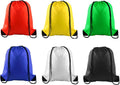 PLULON Drawstring Bags - 6 Pack Cinch Sacks for Gym, Yoga & Travel | Mixed Colors