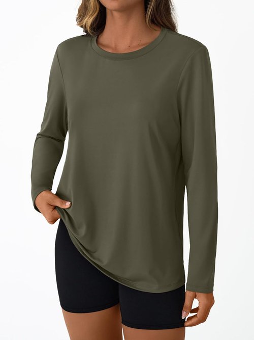 AUTOMET Women's Long Sleeve Workout Tops - UPF 50+ UV Protection for Hiking & Gym | Spring 2026 Collection