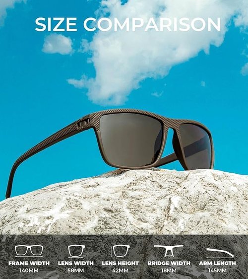 KALIYADI Polarized Sunglasses for Men - Classic UV Protection for Driving, Fishing, Golf