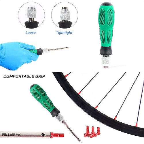 KIEVODE Bike Nipple Driver Tool for Wheel Spoke Lacing and Building - Screwdriver with Comfort Grip Handle for MTB, Road, or Mountain Bicycle