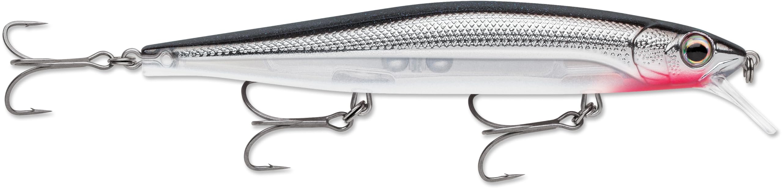 Rapala Precision Xtreme Mavrik Jerkbait, Hard Bait Lure, Bass Walleye Pike Fishing Lure, Twitch and Pause, 4-3/8", Metallic Silver