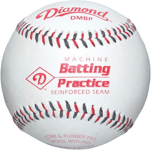 Diamond Baseball Batting Practice Balls - Flat Seams, Pack of 12 for Enhanced Performance