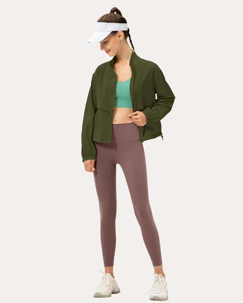 Locachy Women's Lightweight Athletic Jacket - Windproof Sun Protection for Outdoor Workouts