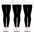 3 Pack Little Girls' Stretch Soft Athletic Leggings Kids Sweet Solid Yoga Comfy Pants Full Length 6t - 7t 3 PC Black