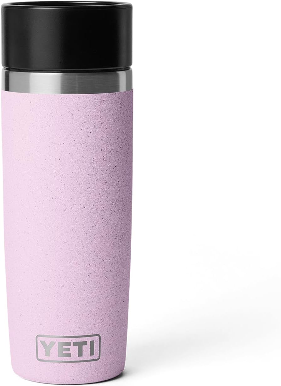 YETI Rambler 16 oz Travel Bottle - Stainless Steel, Vacuum Insulated, Leakproof Commuter Cap | Cherry Blossom
