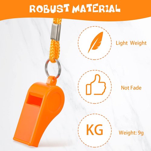 Honoson Emergency Whistle for Adults - Loud Plastic Safety Whistle with Lanyard for Hiking & Camping