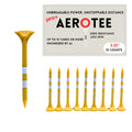 The First and Only Golf Tee that Utilizes Airflow from Your Clubhead for Long Distance and Less Spin | Built to Last | USGA Approved & Patented in USA -Yellow (10pieces-Yellow, 3.25")