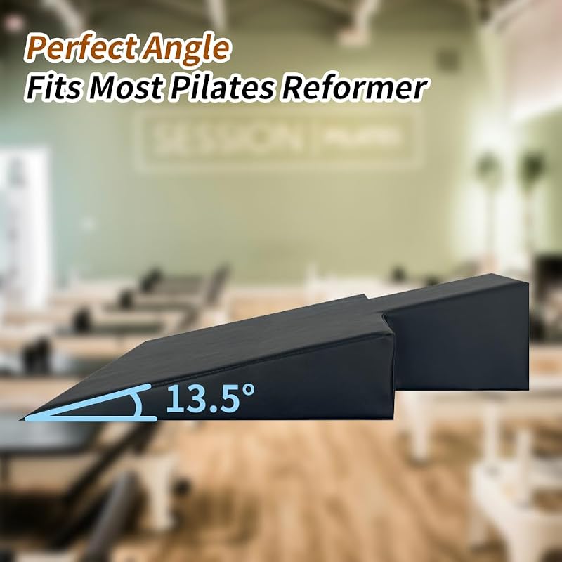 Large Upholstered Pilates Reformer Wedge for Home Workout & Therapy