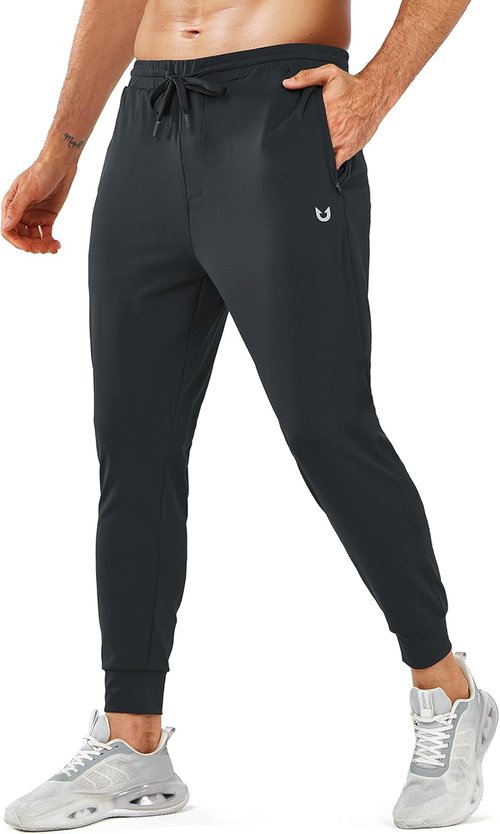 NORTHYARD Men's Joggers - Lightweight Athletic Pants with Zipper Pockets for Running & Workouts