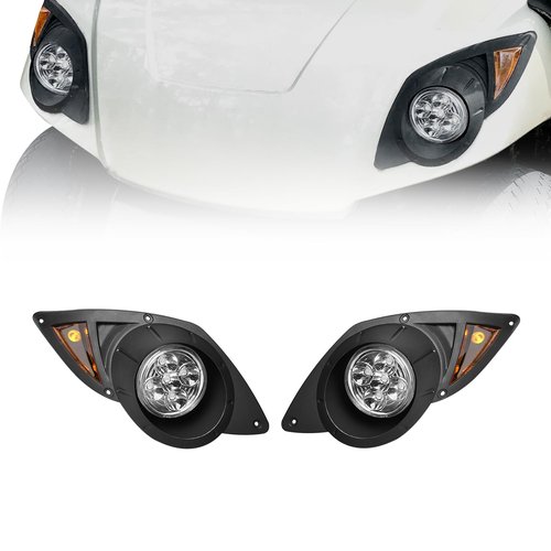 Orle Oko LED Head Light Kit For YAMAHA Drive G29 2007-2016 Gas or Electric Golf Cart Models Passenger Driver Side Replace 12V Headlights Light Kit Assembly For YAMAHA