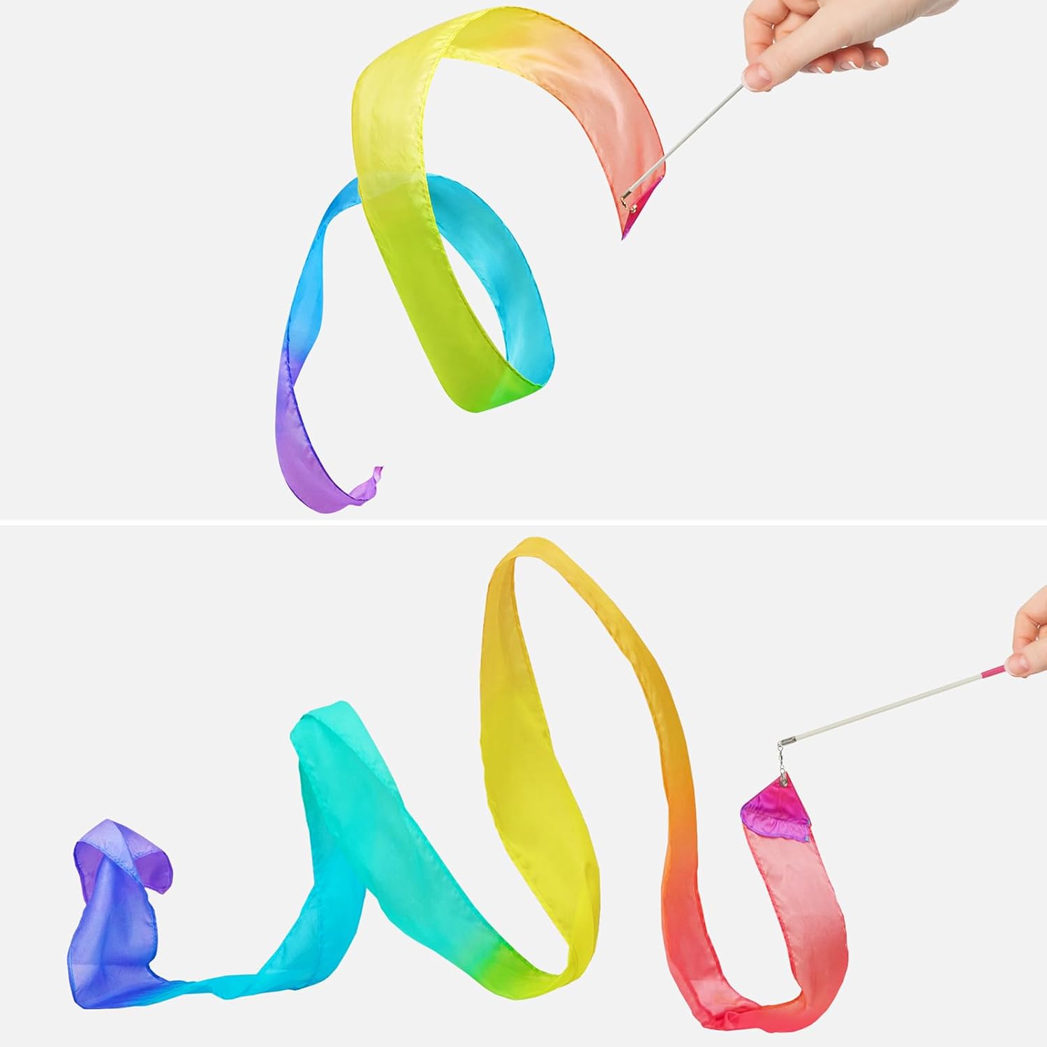 Skiennix 100% Silk Dance Ribbon Streamer - Perfect Easter Gift for Toddler Girls | Ballerina Spring Toys