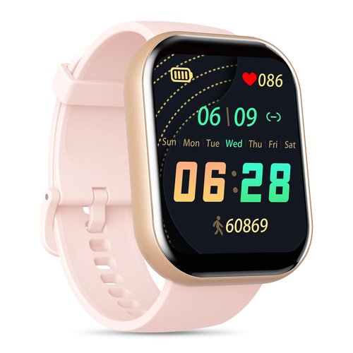 BENIO Smart Watch (Answer/Make Call), Voice Calls, 2.02" Fitness Tracker with 24/7 Heart Rate, SpO2, Sleep Tracker, 100 Sports Modes Activity Trackers, IP67 Waterproof Step Calorie Counter (Rose Gold)