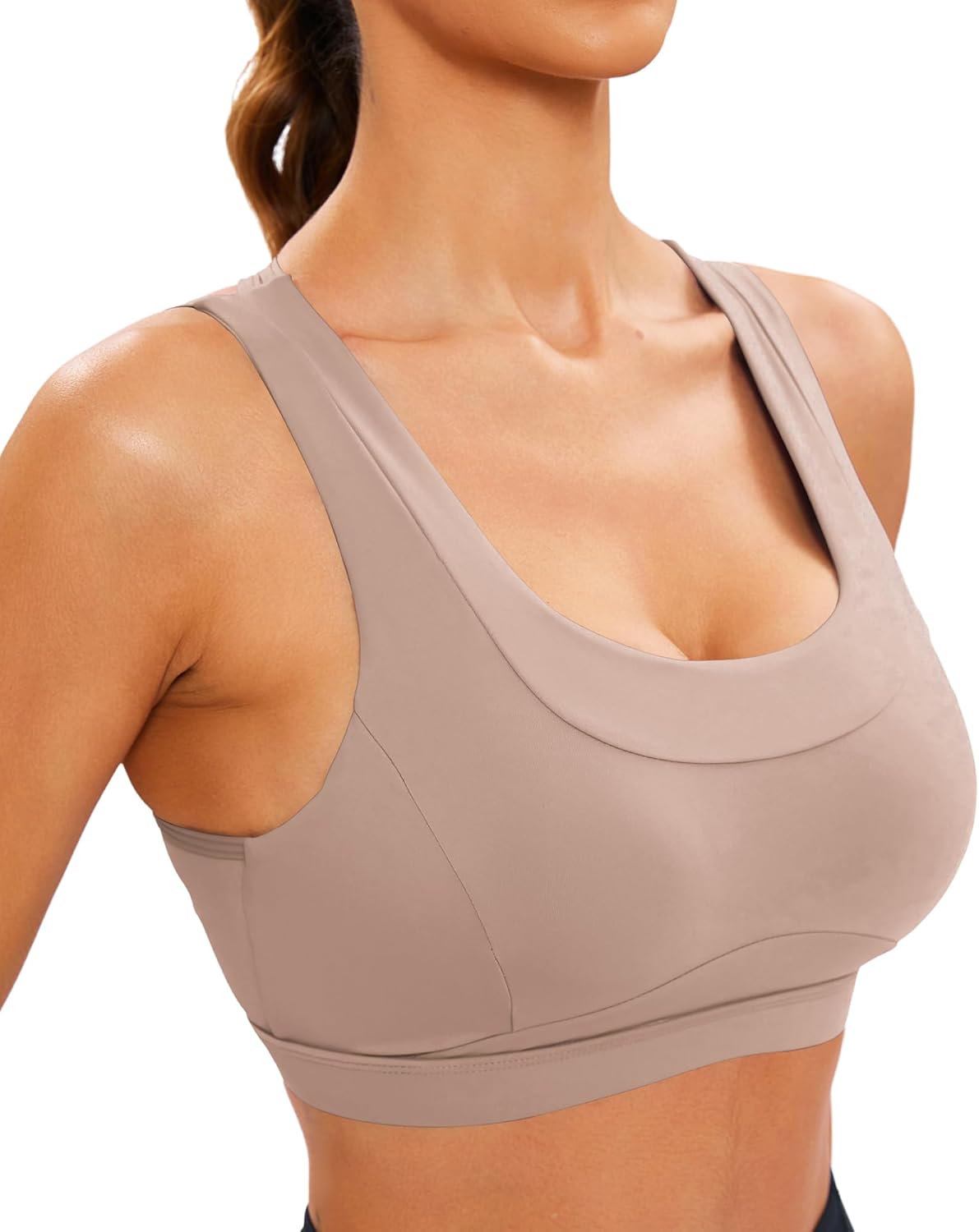 RUNNING GIRL High Support Sports Bra for Women - Molded Cup Racerback Yoga & Running Bra