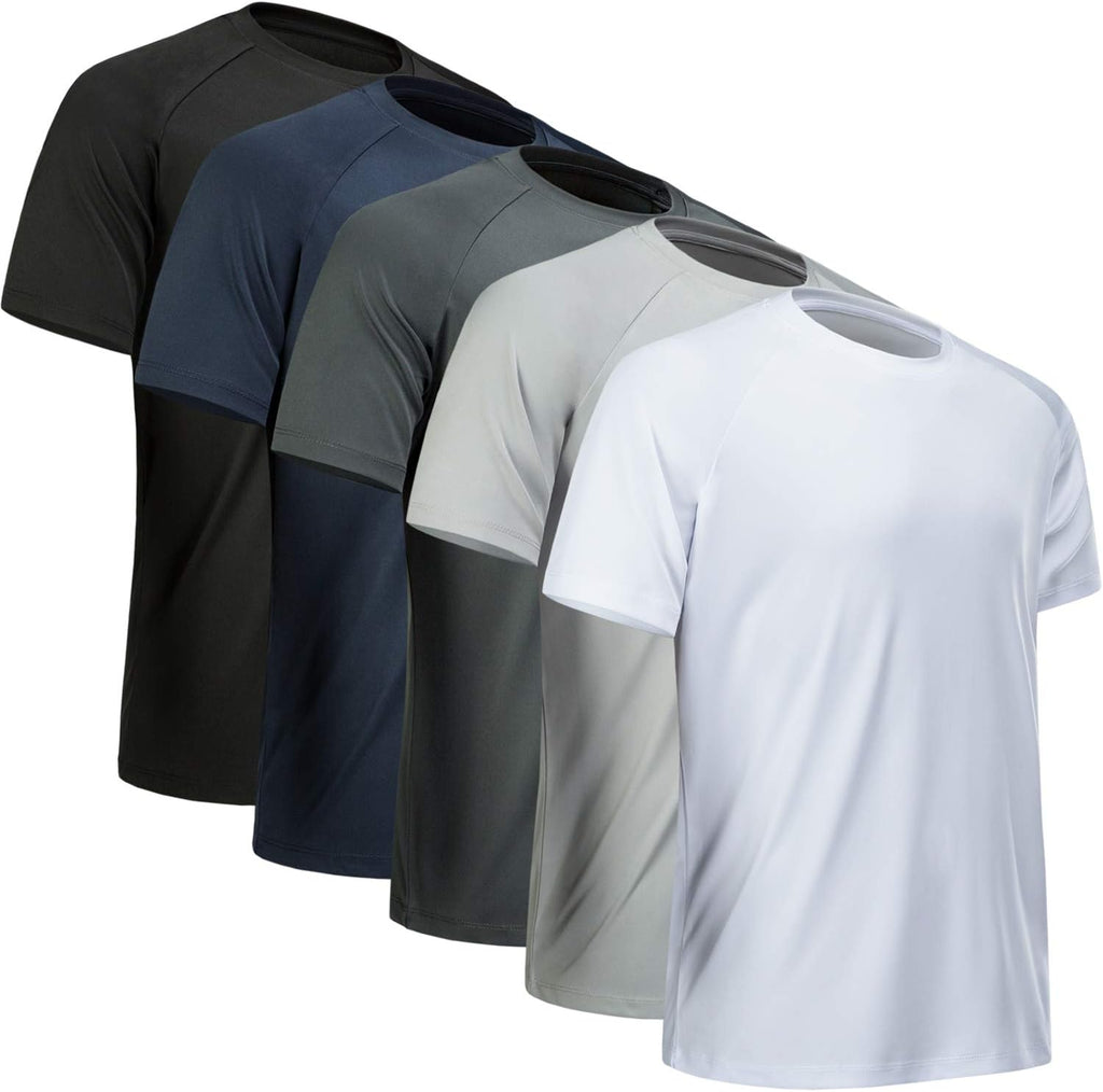 Skiennix Men's Athletic Workout Shirt - Quick Dry Moisture-Wicking Short Sleeve T-Shirt