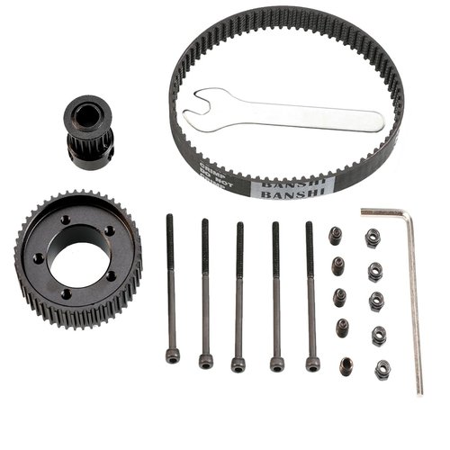 vanpro® DIY Electric Long Skateboard 7243PU70MM Wheel Drive Wheel Pulleys Kit Parts Double Kicktail Small Fish Brush Street (7243Pulley+5065 Motor Mount)