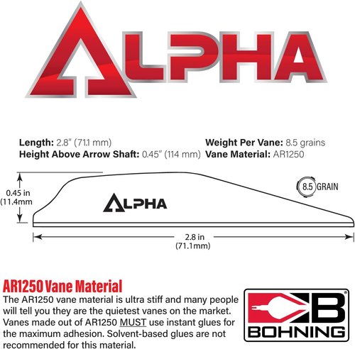 Alpha AR 1250 Vane - High-Performance Replacement Part for Enhanced Efficiency | 2.8" Size