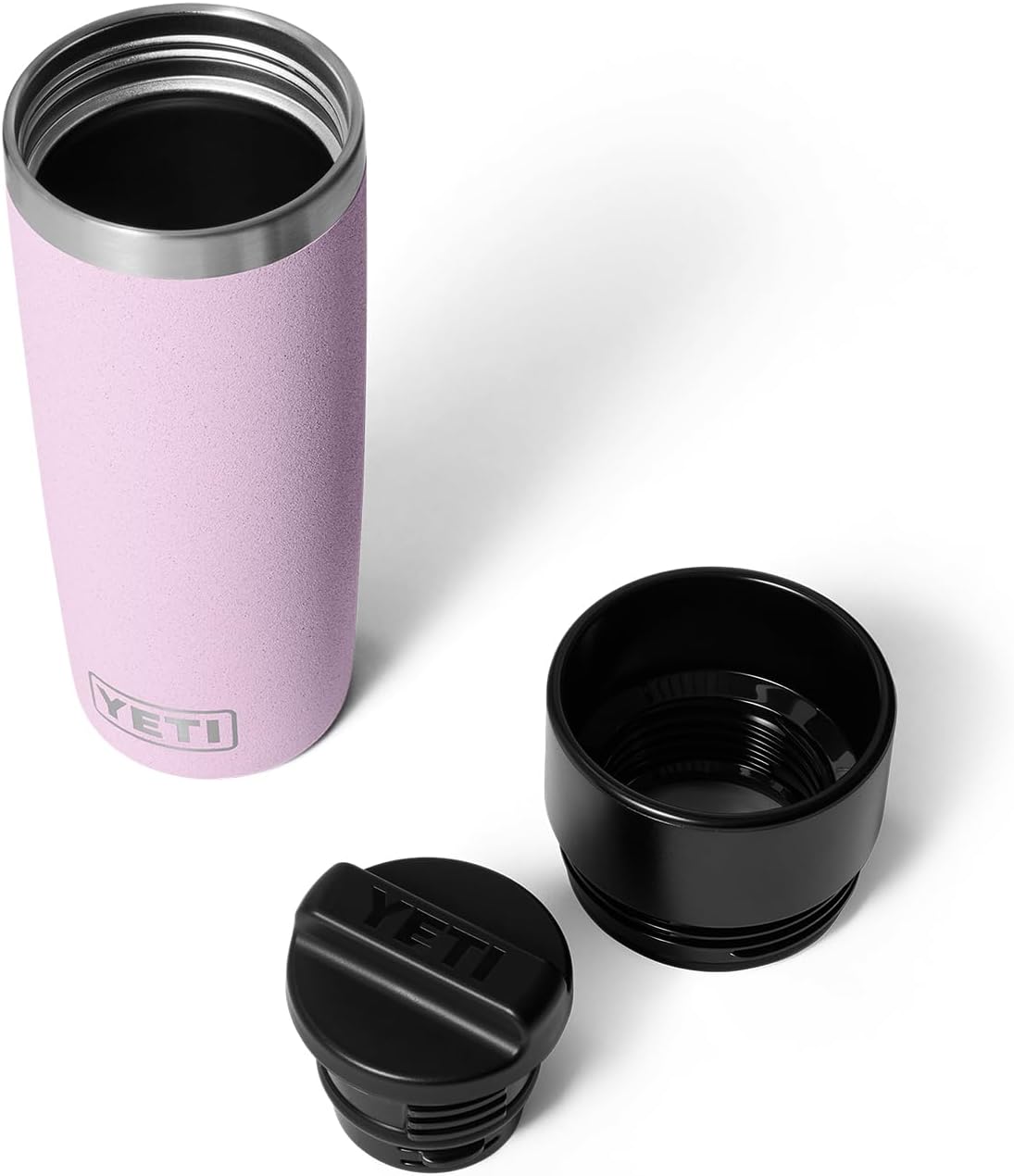 YETI Rambler 16 oz Travel Bottle - Stainless Steel, Vacuum Insulated, Leakproof Commuter Cap | Cherry Blossom