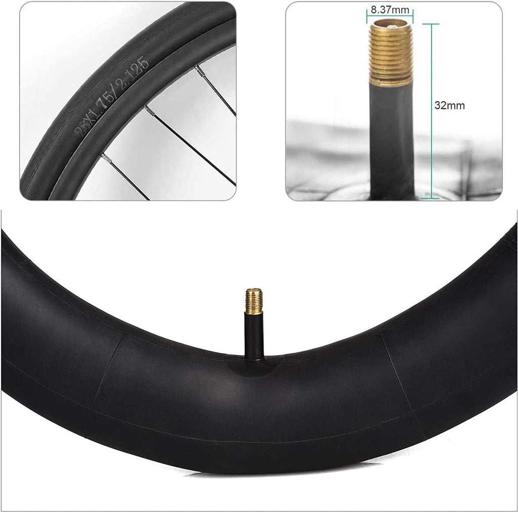 Vitog Bike Tube 26 x 1.95 - Durable Schrader Valve Bicycle Tube with Tire Levers & Patches (2-Pack)