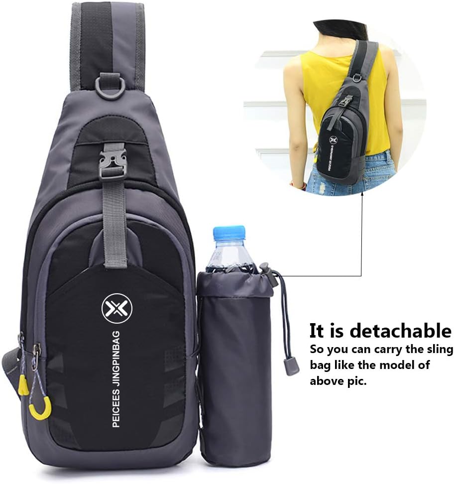 Peicees Crossbody Sling Backpack - Versatile Travel & Gym Daypack for Men & Women