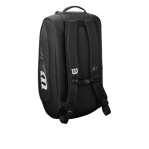 WILSON Bela DNA Super Tour Padel Bag - Holds up to 6 Paddles, Black