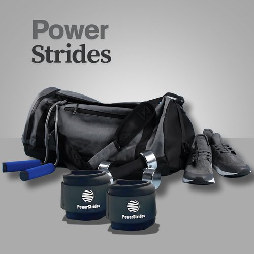 PowerStrides weighted bangles – Best wrist and ankle weights for men & women, 2lb (pounds) set (1 lbs each), ideal weight workout for arm with straps. Perfect for hand, leg & pilates workouts