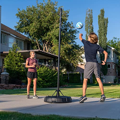 Portable Tetherball System with Steel Pole & Base - Outdoor Backyard Game