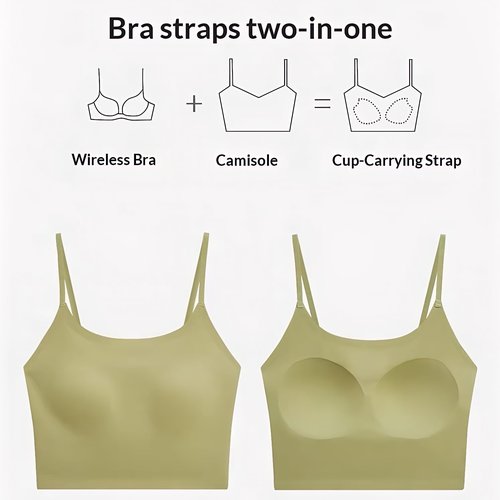 Girls Cami Crop Built-in Training Bra Seamless Bralette Sports Everyday Tank Tops Undershirt with Adjustable Straps White Bra 8-16Y