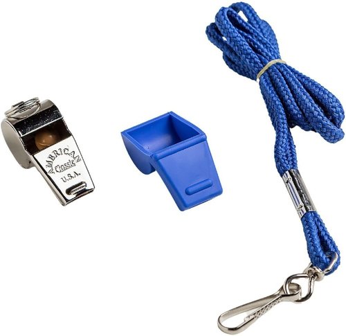 American Whistle Corporation Classic Brass Whistle - 126 dB Sound with Paracord Lanyard | Made in USA