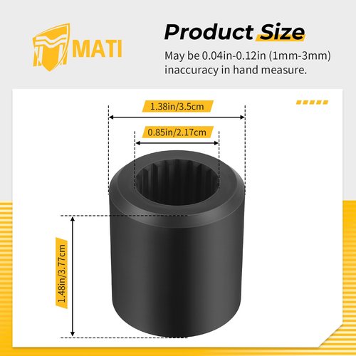 M MATI 19 Spline Electric Motor Coupler for E-Z-Go Golf Cart 1988-1996