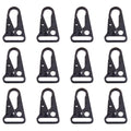 TRIWONDER Enlarged Mouth Clips HK Hook Heavy Duty Snap Hooks Sling Clips for Paracord Outdoors Bag Backpack (1" Black (12-Pack))