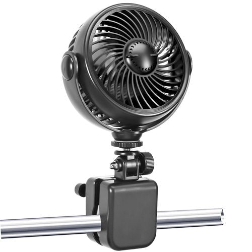 xuenair Clip on Fan for Peloton Bike Treadmill Bed Desk Car Handle Stroller Baby Crib, Rechargeable Portable Small Clip on Fan with Never Fall Adjustable Quiet