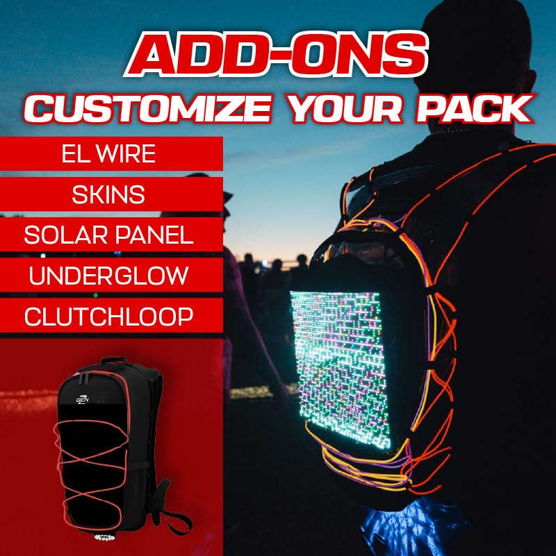 RAVERUNNER® Clear Hydration Pack | Festival Approved Hydration Backpack with 2L Bladder & Quick Disconnect Hose | Transparent Camelbak Water Backpack, Clear Hydration Backpack, ClearCamelbak