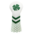 Lucky Clover Driver Headcover 460CC Golf Club Head Cover - White Synthetic Leather Driver Headcover fits for All Brand，Callaway Epic for Men Golfer