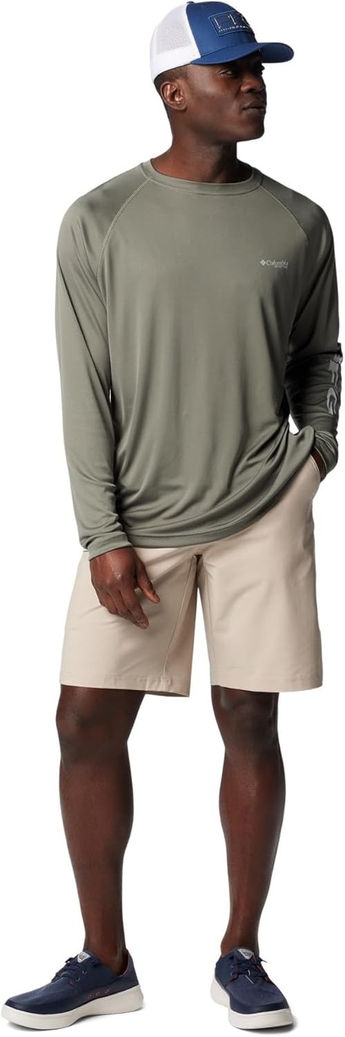 Columbia Men's PFG Long Sleeve Fishing Shirt - Quick-Dry, UV Protection, Lightweight Comfort