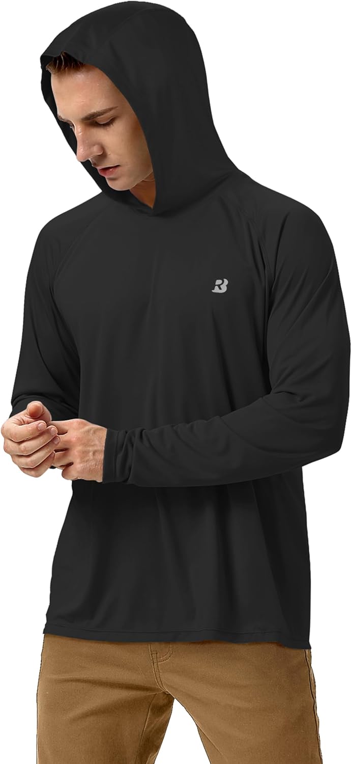 Roadbox Fishing Shirt for Men - UPF 50+ Long Sleeve UV Sun Protection Hoodie | Perfect for Outdoor Activities
