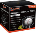 Skiennix 8 Pack Baseball Display Cases - UV Protected Acrylic Holder for Official Size Balls | Clear Memorabilia Showcase