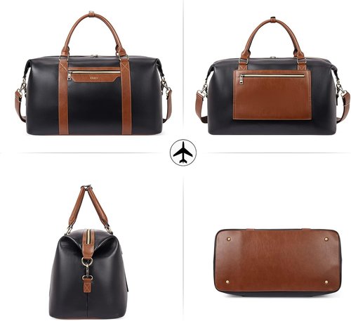 CLUCI Leather Duffle Bag - Oversized Weekender Bag for Women | Stylish Travel Companion