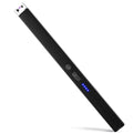 VEHHE Candle Lighter, Windproof Pulse Electric Lighter with Anti-False-Touch Lock and Led Display, Lighters for Candle BBQ Camping Festivals-Black