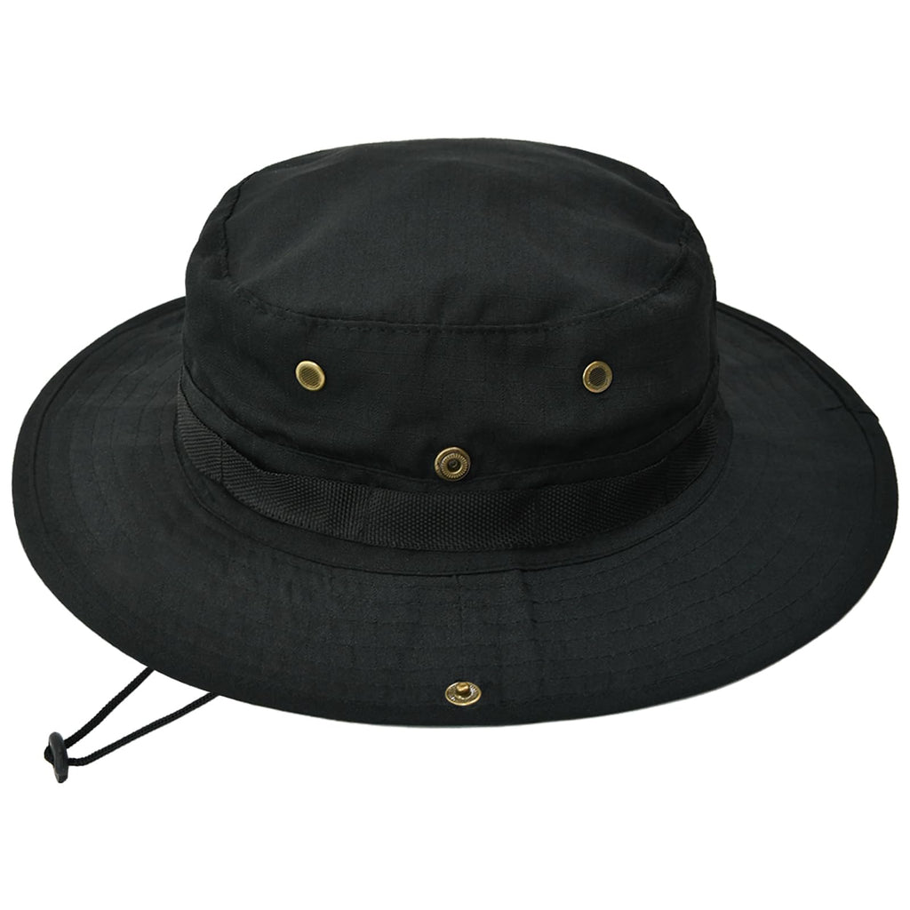 Sun Hats for Men Women Bucket Hat UPF 50+ Boonie Hat Foldable UV Protection Hiking Beach Fishing Summer Safari with Removable Head Net Mesh(1pack-Black)