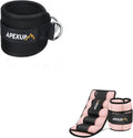 APEXUP Adjustable Ankle Weights - 10lbs/Pair with Ankle Strap for Cable Machine Training