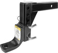 MaxxHaul Adjustable Ball Mount - 5,000 lb Towing Capacity | 8-Position Height Adjustment, Fits 2" Receivers