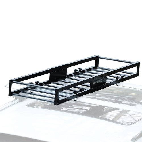 TOOENJOY 59" x 15.5" x 5" Skinny Roof Cargo Carrier Basket, Heavy Duty Roof Rack Luggage Holder for Car SUV and Pickup, 200 LBS Capacity