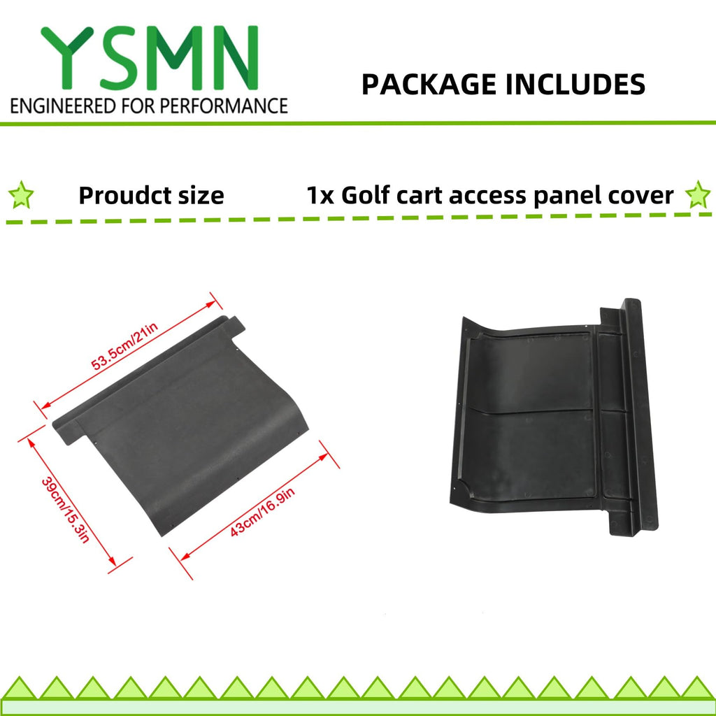 YSMN Black Plastic Golf Cart Motor Engine Cover, Golf Cart Access Panel Replacement for EZGO TXT 71320-G01 1994-Up