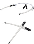 MYCOURAG Replacement Temples Arms Legs Compatible with Oakley Radar EV Path/Pitch/Advancer Sunglasses-Black - White