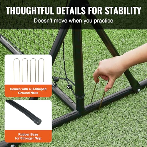 12x6FT Soccer Rebound Trainer Net - Double-Sided Rebounder for Solo Practice
